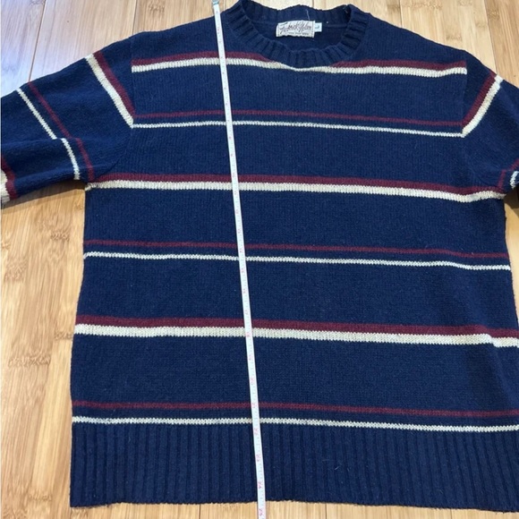 Vintage Wool Blend 70s Striped Crewneck Grandpa Sweater Men’s Large Unisex - Picture 7 of 9